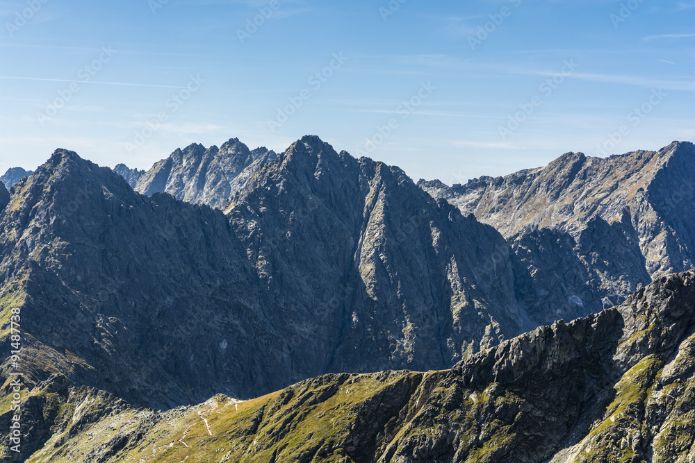 Fototapeta premium Peaks and mountain passes