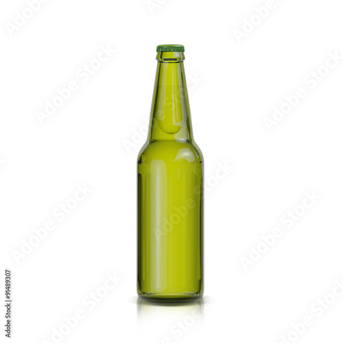Bottle of beer  isolated on white background