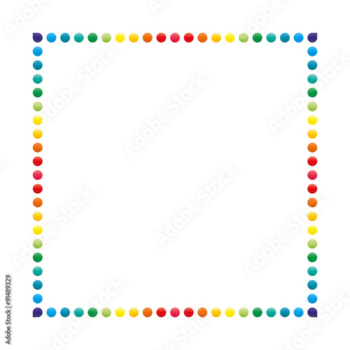 Dotted frame corner design template invitation, greeting, presentation, card, letter, paper, brochure, etc... Vector graphic template.