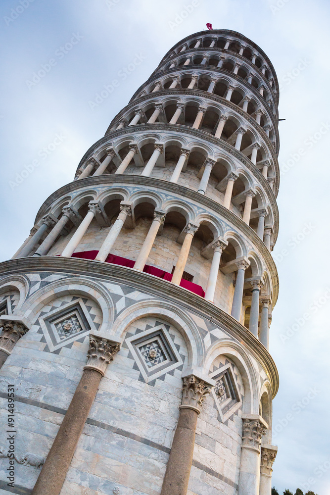 The leaning tower of Pisa, Italy.