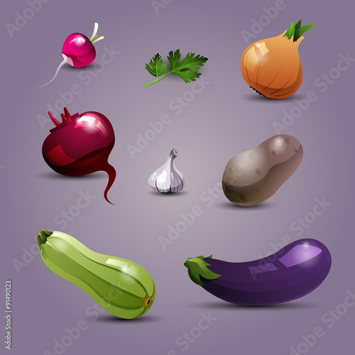 Set of fresh, useful and delicious vegetables. Healthy lifestyle, dietetic food and vegetarian