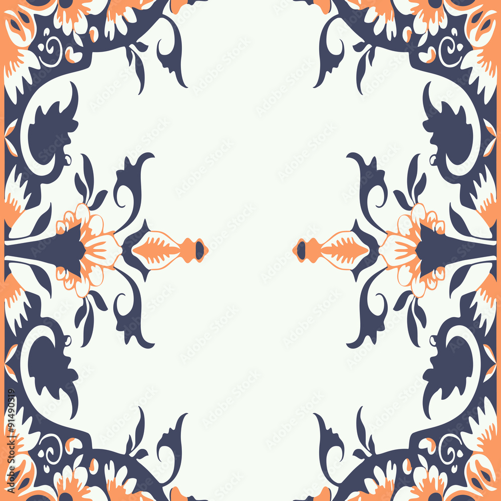 Fototapeta premium Vector Ornamental Floral Frame