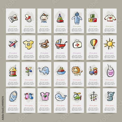 Set of baby icons for your design