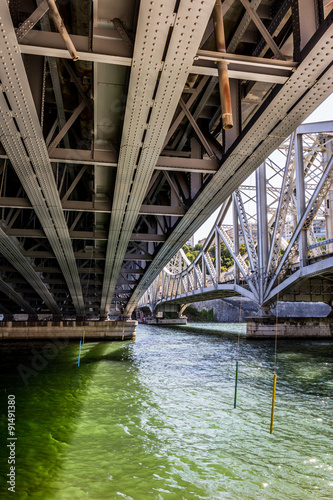 Le pont Bellevue et la Saône à Confluence, Lyon