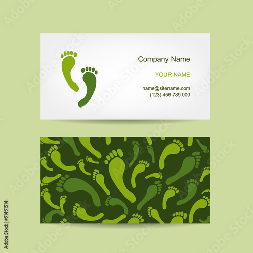 Business cards design, foot massage