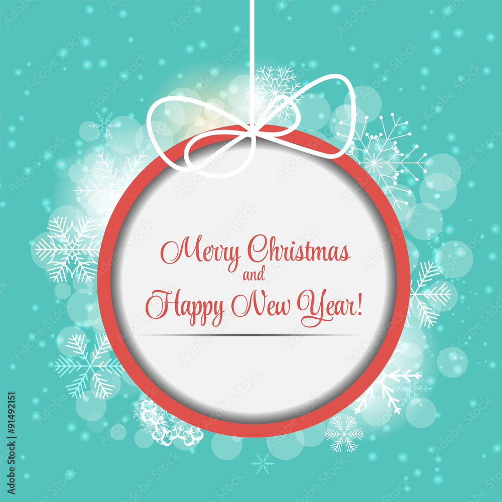Abstract Christmas and New Year Background. Vector Illustration
