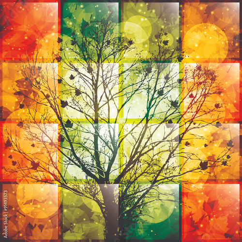 Wallpaper Mural Autumn tree Torontodigital.ca