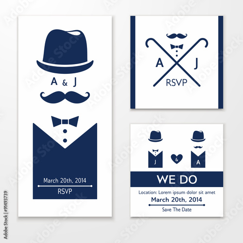 Elegant invitation for same-sex wedding