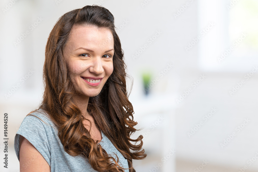 Beautiful woman smiling Beautiful woman smiling