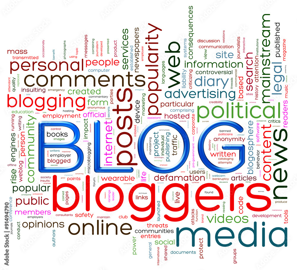 Fototapeta premium Blog word tags