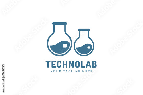 Laboratory equipment vector logo