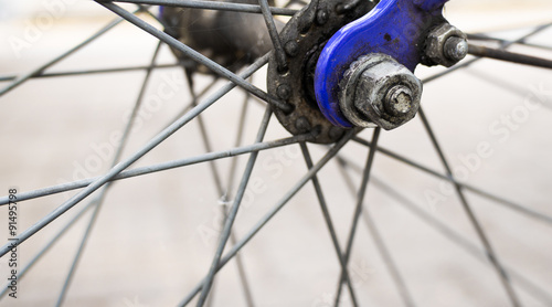 Closeup of rear Bicycle Cog