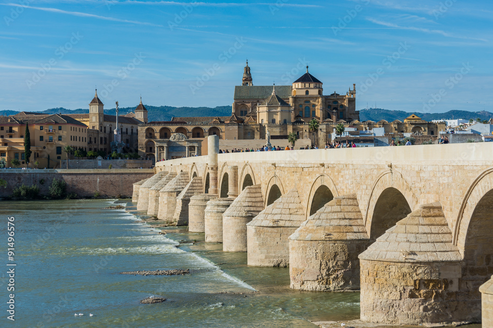 Roman bridge in Cordoba, Andalusia, southern Spain.