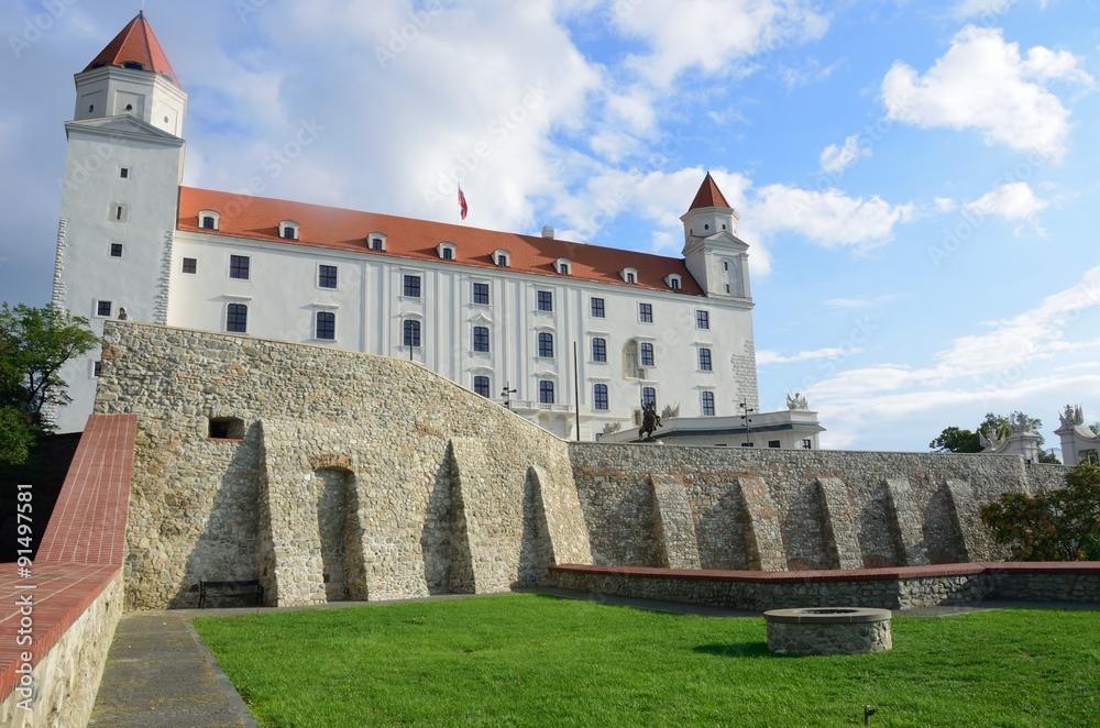 Bratislava Castle from bottom of the Hill