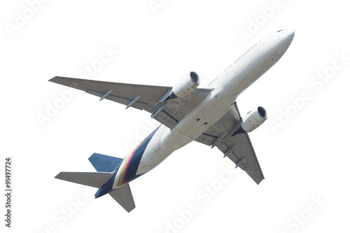 Jet aircraft isolated on white background with clipping path