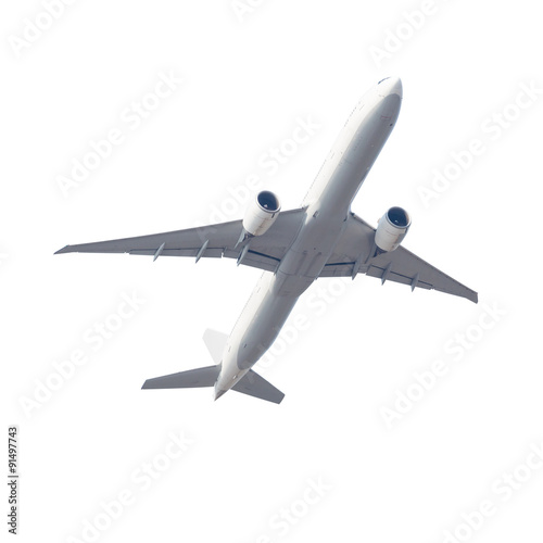 Jet aircraft  isolated on white background with clipping path