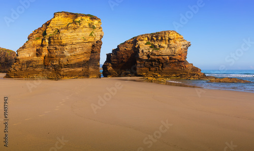 Cliffs at sand beach