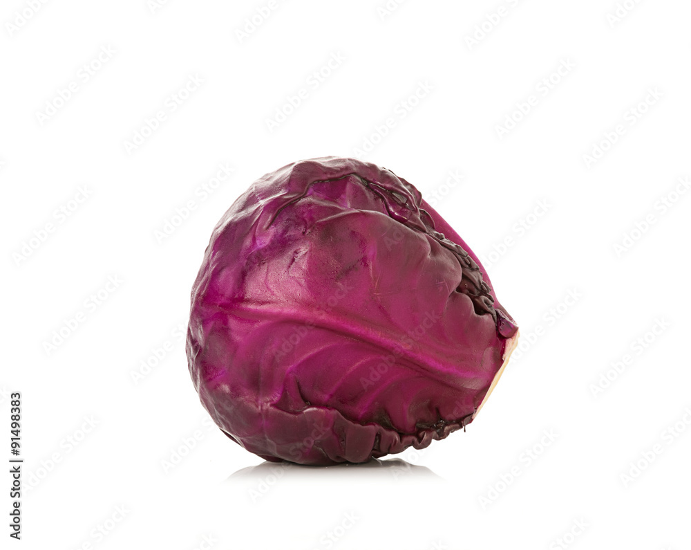 Red cabbage on a white background Red cabbage on a white background