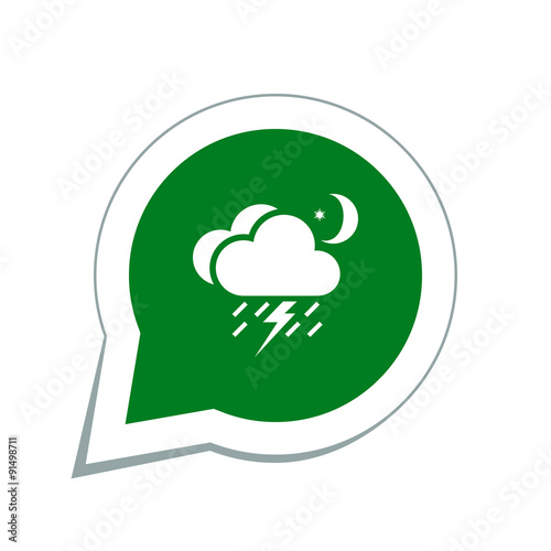 lightning rain cloud moon meteo icon