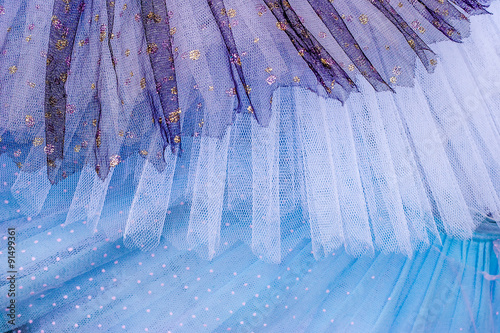 Blue and white tutu background photo