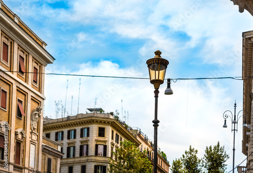 Beautiful street view of old town in Rome, ITALY © ilolab