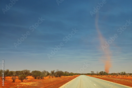 Whirlwind in Australian outback photo