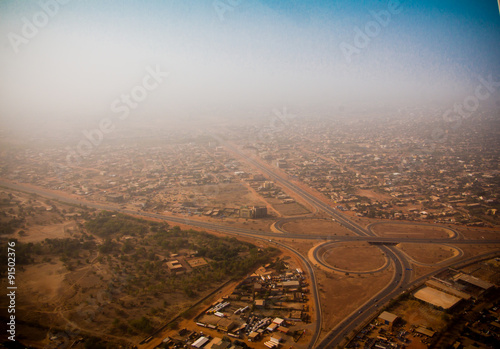 Vue aérienne de Ouagadougou (L'échangeur de Ouaga 2000)