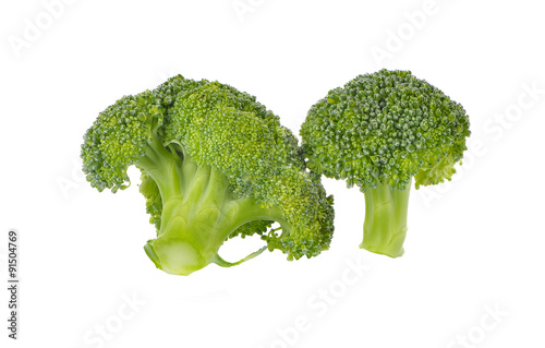 Fresh broccoli isolate on white background