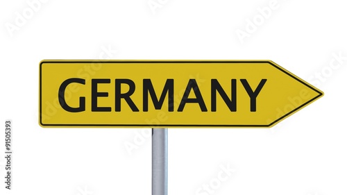 Germany Signpost isolated on white background © Riko Best