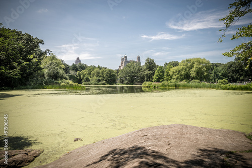 View on the Turtle Pond in Central park in New York photo