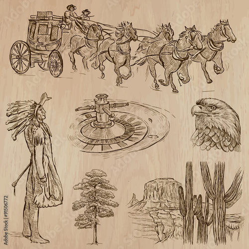 Wild West - Hand drawn vector pack