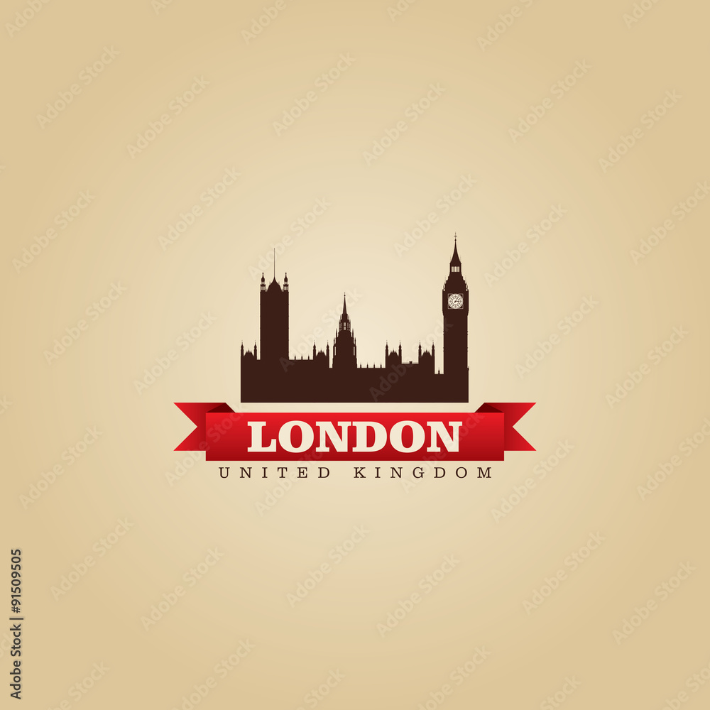 London United Kingdom city symbol vector illustration