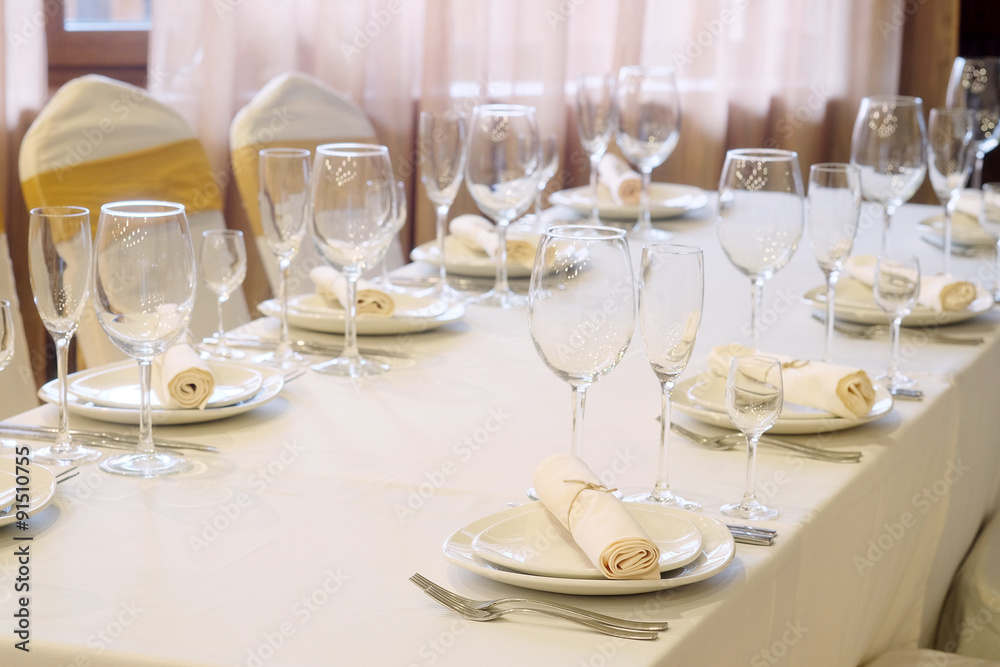 Banquet facilities served table