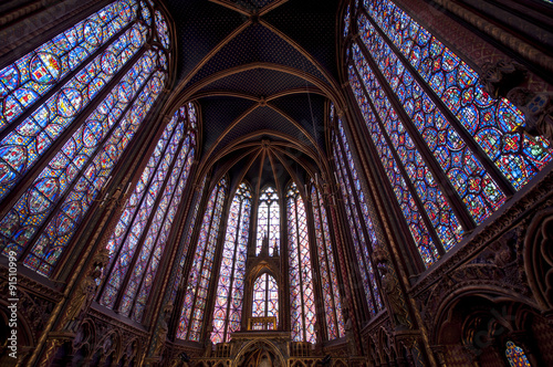 stained glass in Saint Chapelle - Paris © ded