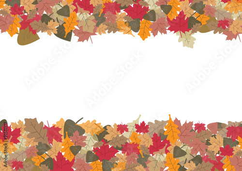 Colorful fallen leaves background isolated