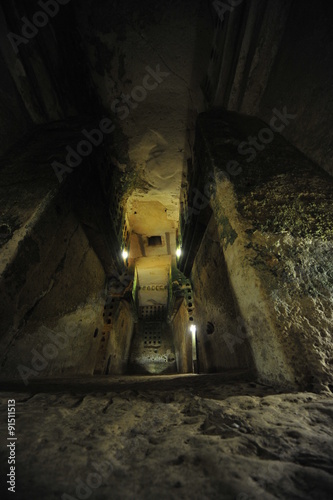 The underground Columbarium caves in Beit Govrin, Israel