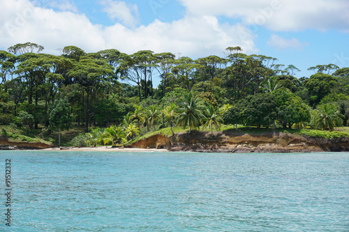 Wild tropical coastline of Panama Central America