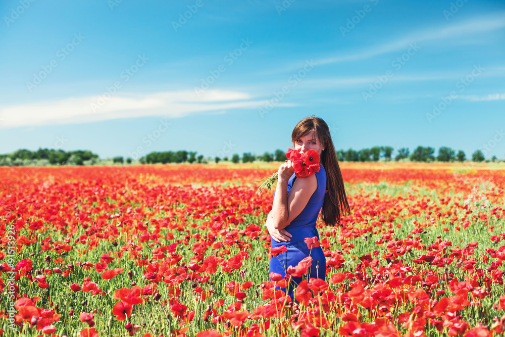 Girl with poppies Girl with poppies
