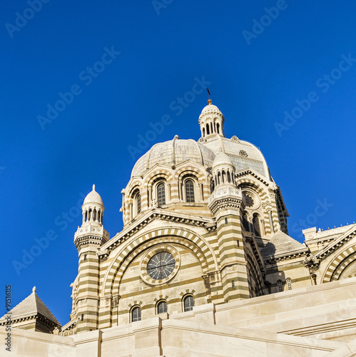 View of the historic Cathedral de la Major, in Marseille, France © travelview
