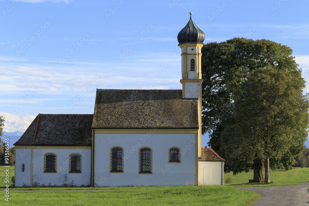 A curch in the countryside Bavaria Germany