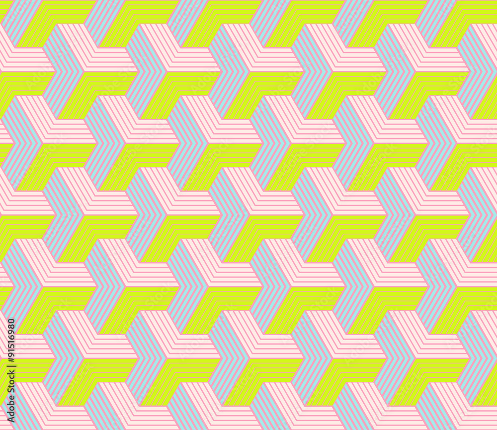 seamless pattern of striped isometric blocks seamless pattern of striped isometric blocks