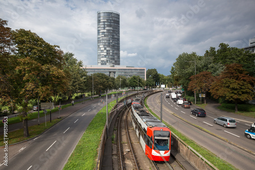 cologne triangle tower in germany photo