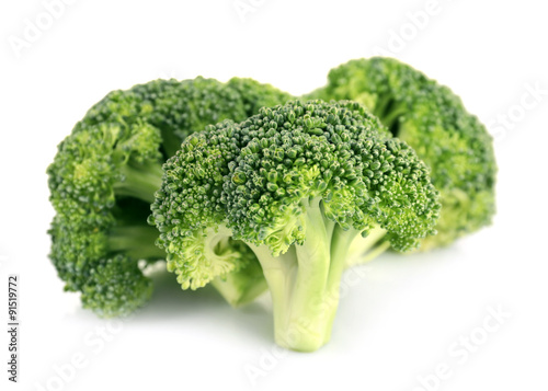 Fresh broccoli isolated on white