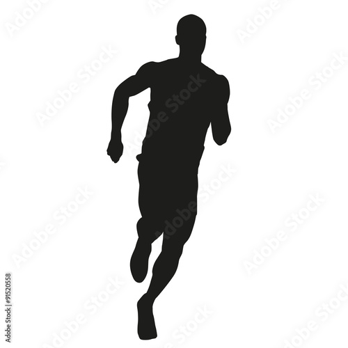 Run. Vector silhouette