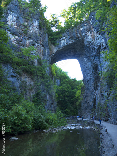 The Natural Bridge in Rockbridge County, Virginia, once owned by Thomas Jefferson, is a geological formation in which Cedar Creek  has carved out a gorge
 photo