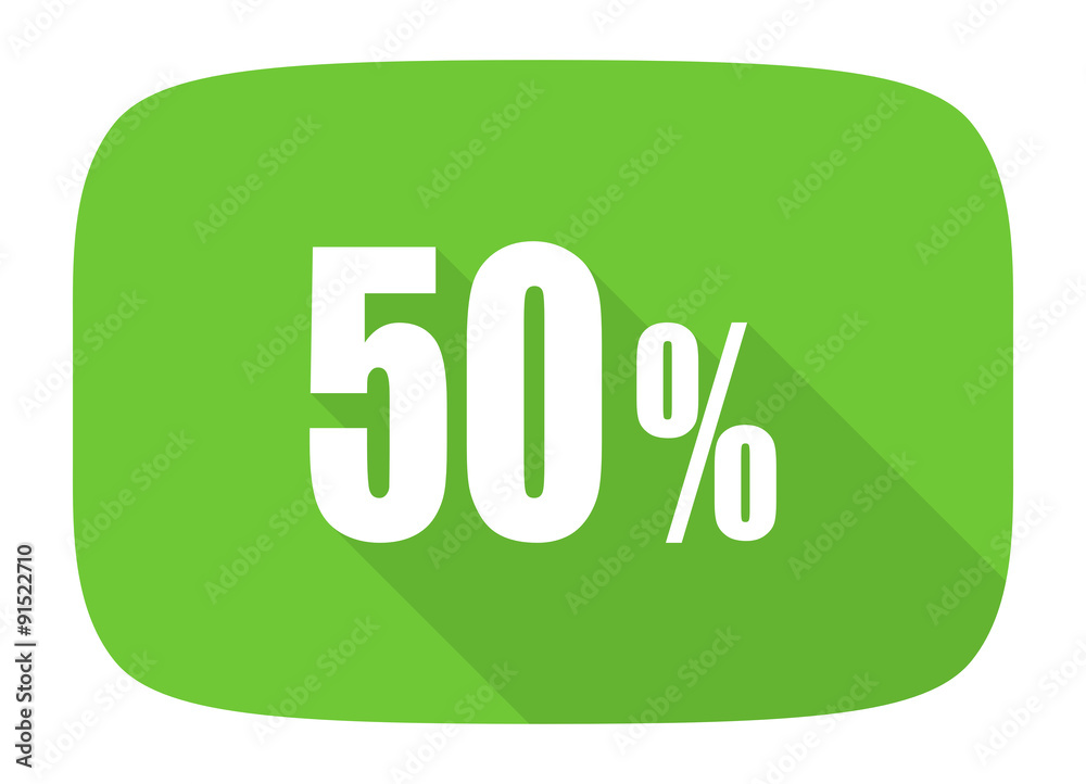 50 percent flat design modern icon 50 percent flat design modern icon