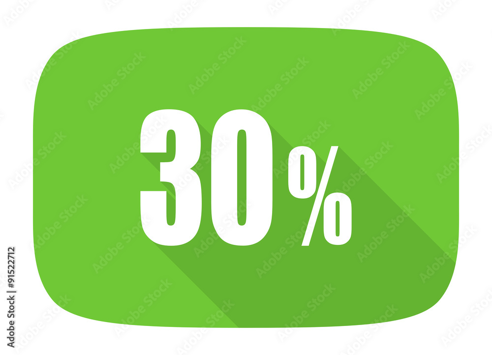 30 percent flat design modern icon 30 percent flat design modern icon
