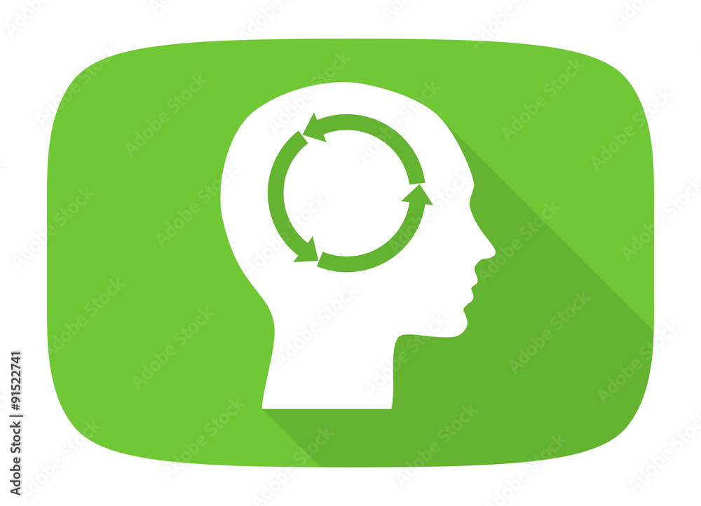 head flat design modern icon head flat design modern icon