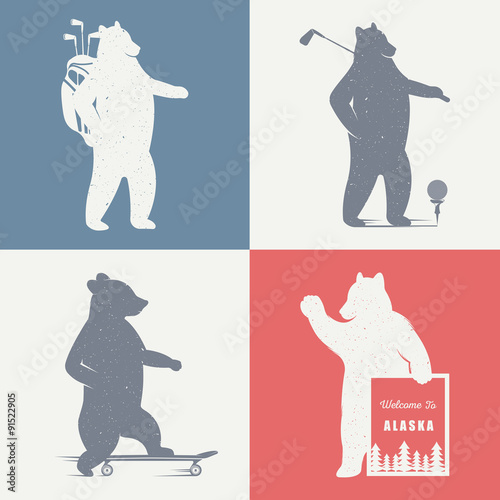 Vector Illustration Fun Bear