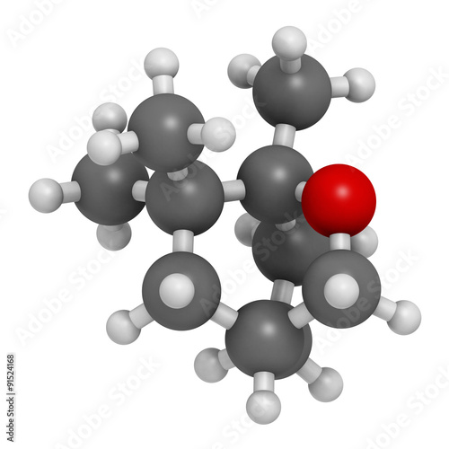 Eucalyptol eucalyptus oil molecule.  photo